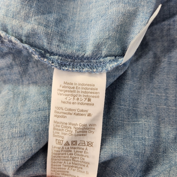 J. Crew Blue Denim Style Tank Top Wide Strap Size Small - Picture 10 of 13